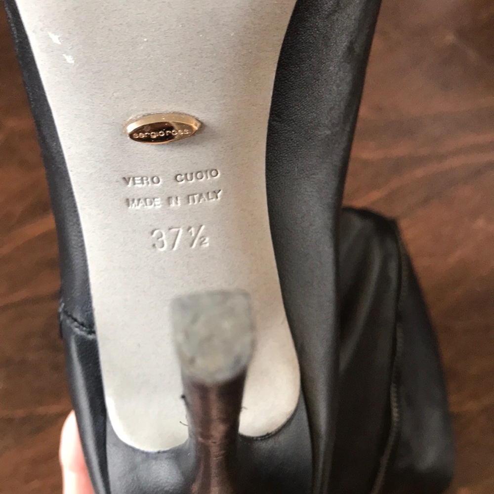 Sergio Rossi Black Boots Sz 37.5 - Picture 7 of 7
